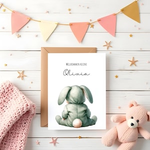 Postkarte Baby | Willkommen | Karte zur Geburt | Grußkarte