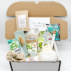 Geschenkbox grün I personalisiert I Geschenkset I Geschenk für Frauen I Wellness I Wohlfühlbox I Geburtstag I Mutmacher