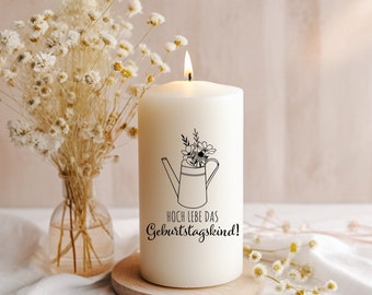 Candle long live the birthday child | Pillar candle | Block candle | Birthday | Gift