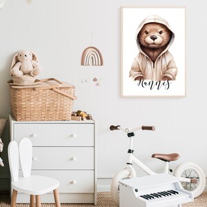 Poster Otter personalized Children's room Image Animals birth image 3