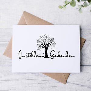 Postkarte In stillem Gedenken | Grußkarte I Trauerkarte I Trauer I Abschied I Tod
