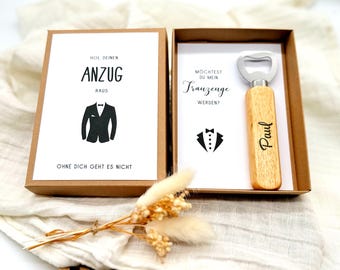 Geschenkbox Trauzeuge | Hochzeit | Frage | Geschenkschachtel | Armband | Glücksarmband