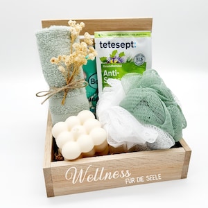 Wellness für die Seele Box | Körbchen | Geschenk | Klötzchen | Geschenkkorb | Geschenk für Frauen