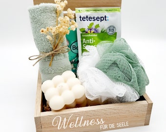 Wellness für die Seele Box | Körbchen | Geschenk | Klötzchen | Geschenkkorb | Geschenk für Frauen