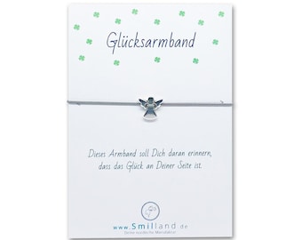 Glücksarmband Schutzengel silberfarben | Armband | Mutmacher | Engel | Glücksbringer