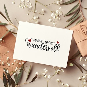Postkarte Du bist einfach wundervoll| Grußkarte | Karte | Geburtstag | Freunde