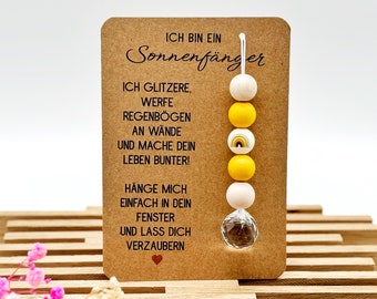 Rainbow yellow suncatcher | Suncatcher | Gift | Crystal | Back to school