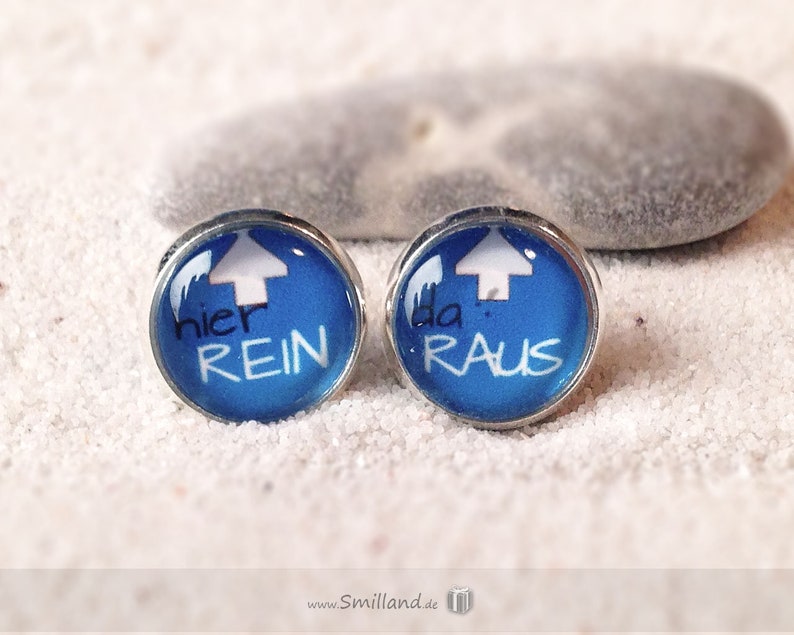 Earrings In here, out there blue Plug Earrings Jewellery image 1