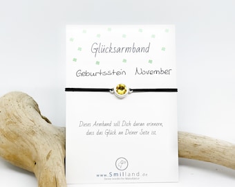 Glücksarmband Geburtsstein November | Geburtstag | Armband | Glücksbringer