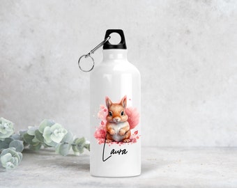 Trinkflasche Eichhörnchen | Wasserflasche | Geschenk zum Geburtstag | Tier | Flasche | personalisiert