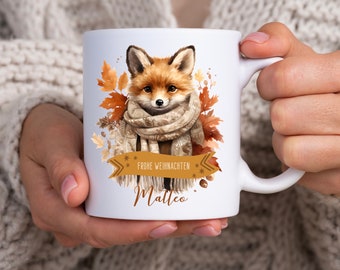 Personalized Christmas cup | Coffee Mug | Mug I Gift I Name | Fox