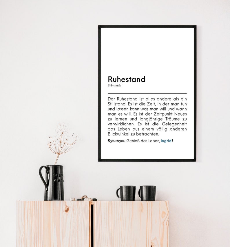 Poster Ruhestand Wanddeko Abschied Kollege Bild 1