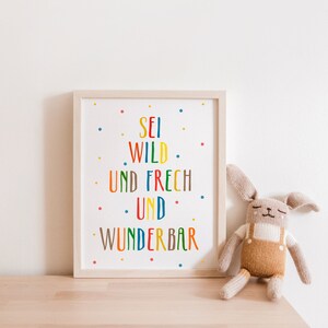 posters be wild Nursery wall decoration Picture image 2