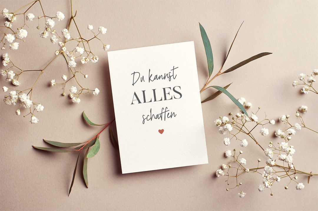 Du Kannst Alles Schaffen Sprüche www.etsy.com