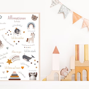 Poster Affirmation Kinder Wanddeko Kinderposter Bild 1