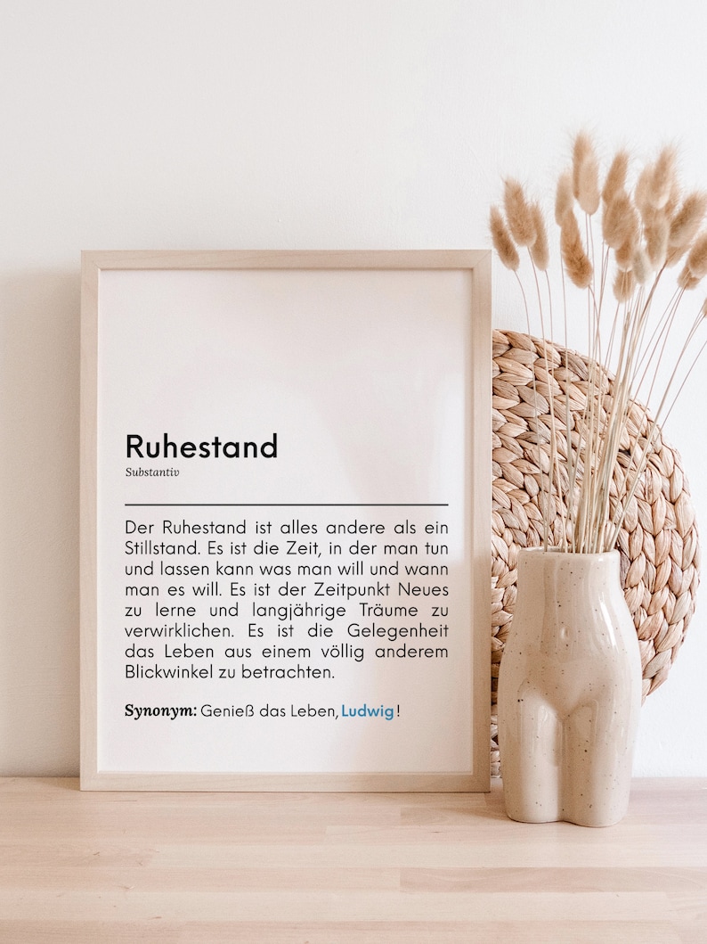 Poster Ruhestand Wanddeko Abschied Kollege Bild 3