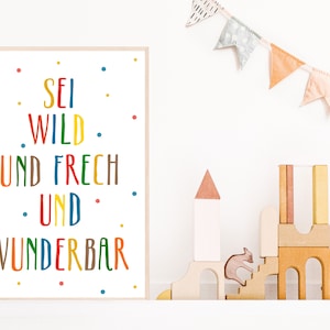 posters be wild Nursery wall decoration Picture image 1