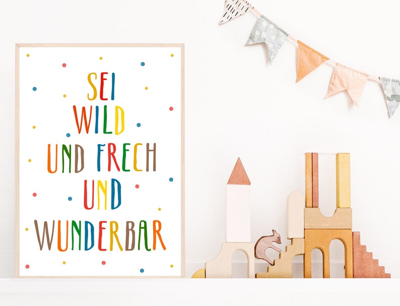 posters be wild Nursery wall decoration Picture image 1