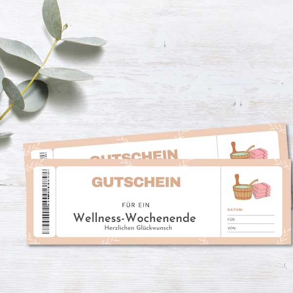 Voucher digital wellness weekend | Gift | PDF | Download