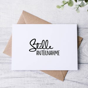 Postkarte Stille Anteilnahme | Grußkarte I Trauerkarte I Trauer I Abschied I Tod