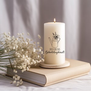 Candle long live the birthday child Pillar candle Block candle Birthday Gift image 2