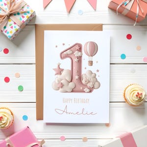 Postkarte Kindergeburtstag | personalisiert mit Namen | Karte zum Geburtstag | Grußkarte