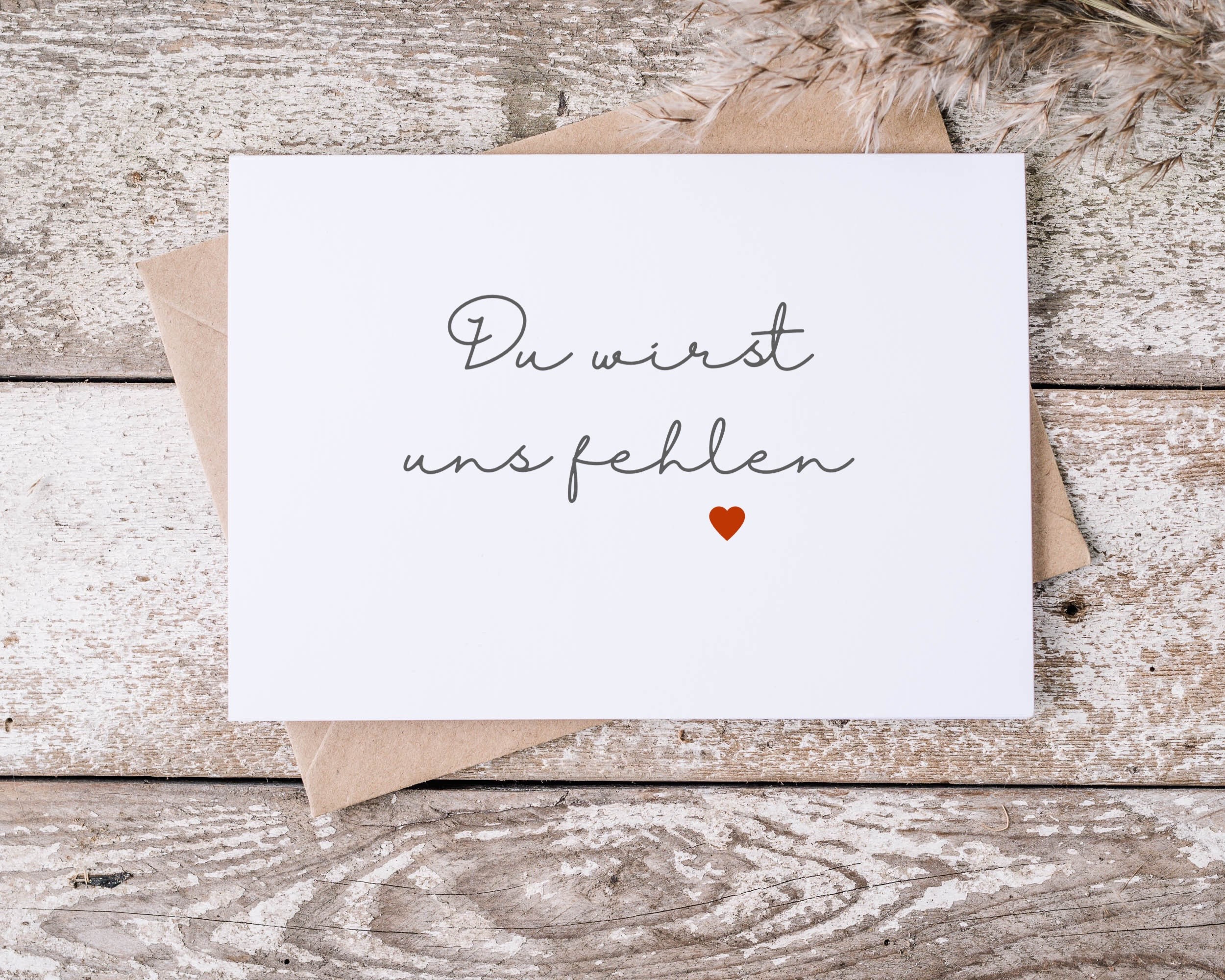 Postkarte Du wirst uns fehlen Abschied Karte Grußkarte Etsy.de