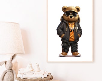 Poster Bear | Children's room | Image | Animals | birth