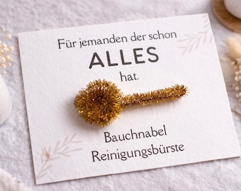 Bauchnabel Reinigungsbürste I Geburtstagsgeschenk I lustiges Geschenk I Spaßgeschenk für jemanden der schon alles hat I Geburtstag