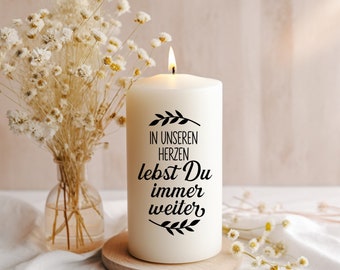 Candle In our hearts | Pillar candle | Block candle | Mourning candle | Mourning