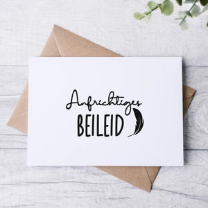 Postkarte Aufrichtiges Beileid | Grußkarte I Trauerkarte I Trauer I Abschied I Tod