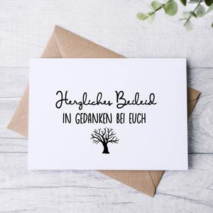 Postkarte Herzliches Beileid | Grußkarte I Trauerkarte I Trauer I Abschied I Tod