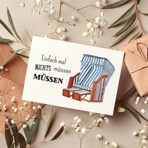Postkarte Nichts müssen müssen | Grußkarte | Entspannen I Auszeit I Geschenk