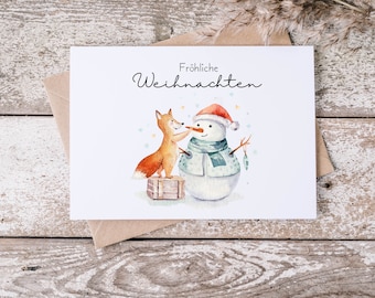 Postcard Merry Christmas | Greeting card | Map