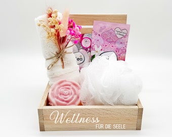 Wellness für die Seele Box | Körbchen | Geschenk | Klötzchen | Geschenkkorb