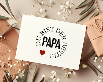 Postkarte Du bist der Beste! Papa | Grußkarte | Karte | Papa | Vatertag | Geburtstag
