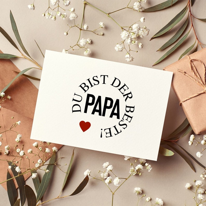 Carte postale Vous êtes le meilleur Papa Carte de vœux carte Papa Fête des pères Anniversaire image 1