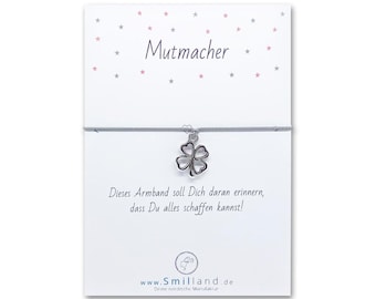 Silver clover lucky bracelet | Encouragement | lucky charm | bracelet