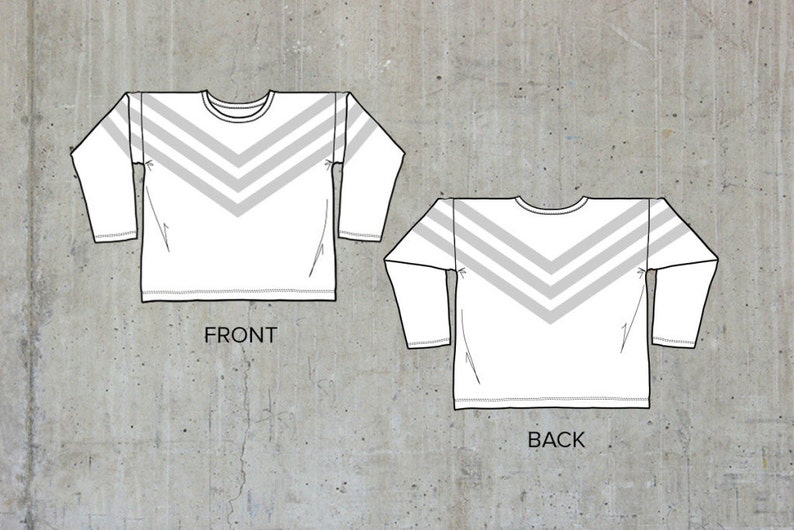 Unisex Pattern Ziggy Oversized Top PDF Pattern and Tutorial. Etsy