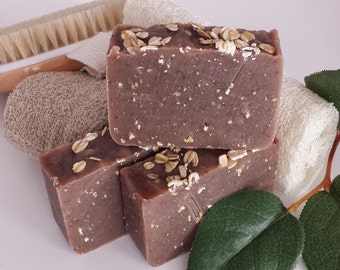 Oatmeal Milk Honey Soap - Cold Process Soap - Handmade Soap - Oatmeal Soap - Cocoa Butter Soap - Dry Skin Soap