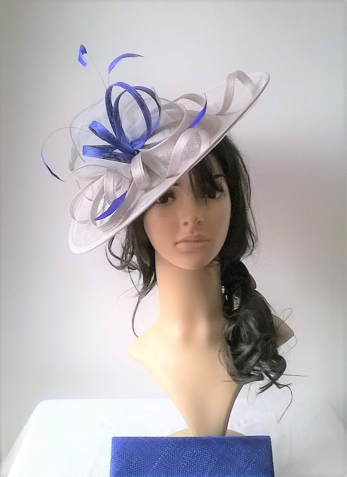 Silver grey Fascinator..Stunning Sinamay Fascinator on a Headband..Ali