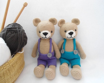 Modèle de crochet d'ours amigurumi