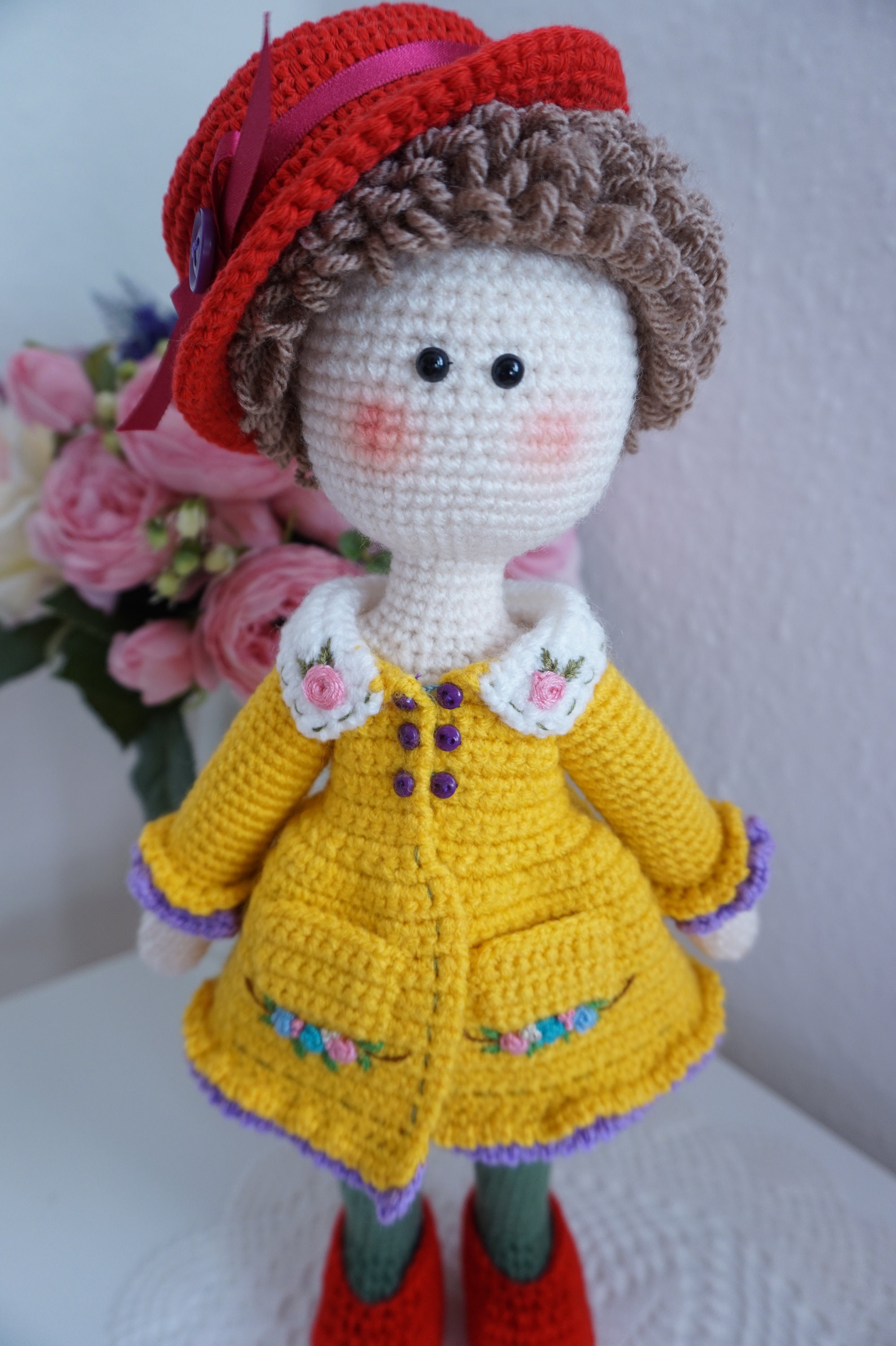 Pretty Tilda doll crochet pattern / doll crochet size 30cm (not include