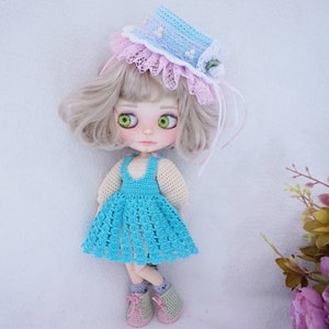Blythe doll joints outfit crochet pattern ( not include hat)