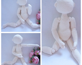 Doll joints body crochet pattern ( not include hair and face embroidered )