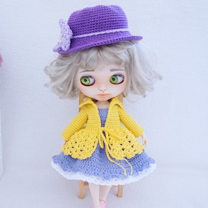 Blythe doll joints body outfit crochet pattern