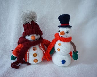 Christmas snowman crochet pattern