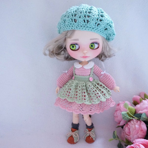 Blythe doll joints body outfit crochet pattern ( include all shown in photo)