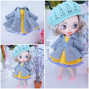 Blythe dress crochet pattern / dress crochet for doll 25-30cm ( not include hat )