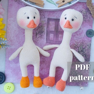 Modèle au crochet canard amigurumi (vêtements non inclus)